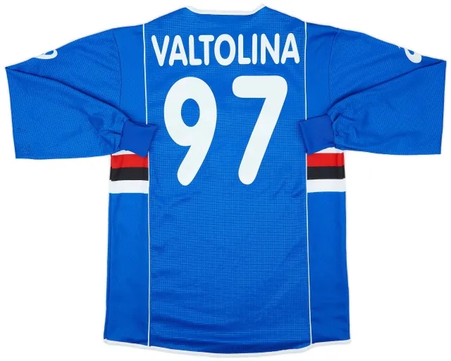 Asics 2002-03 Sampdoria Home L/S Shirt Valtolina #97 - 8/10 - (XL)