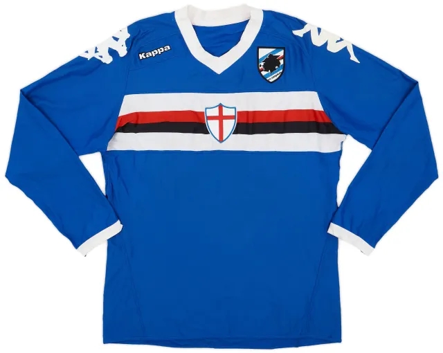 Kappa 2010-11 Sampdoria Home L/S Shirt - 5/10 - (XL)