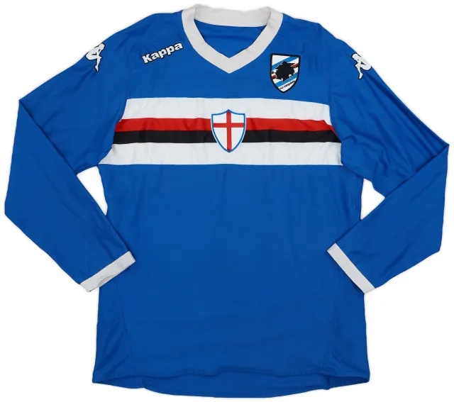 Kappa 2010-11 Sampdoria Home L/S Shirt - 6/10 - (XL)