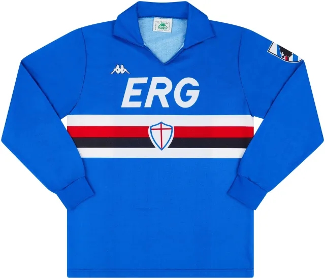 Kappa 1989-90 Sampdoria Home L/S Shirt - 9/10 - (L)