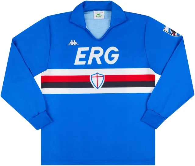 Kappa 1989-90 Sampdoria L/S Home Shirt - 8/10 - (S)