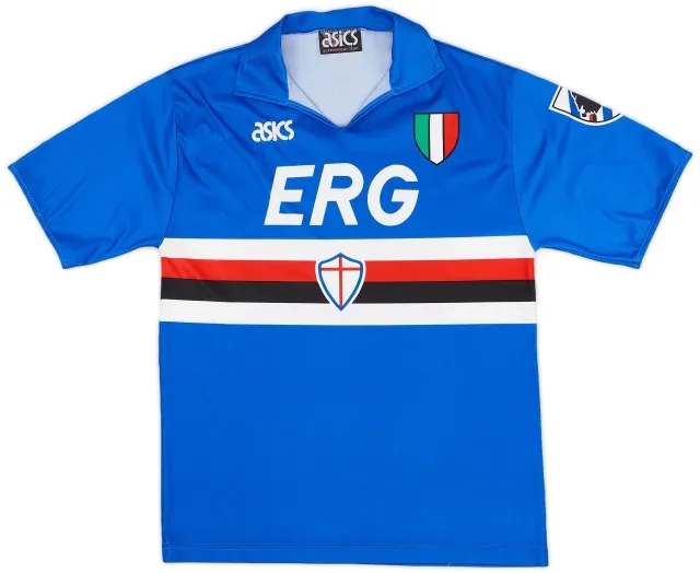 Asics 1991-92 Sampdoria Home Shirt - 9/10 - (S)
