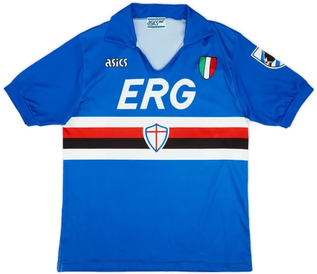 Asics 1991-92 Sampdoria Home Shirt - 8/10 - (M)