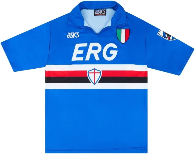 Asics 1991-92 Sampdoria Home Shirt - 8/10 - (S)