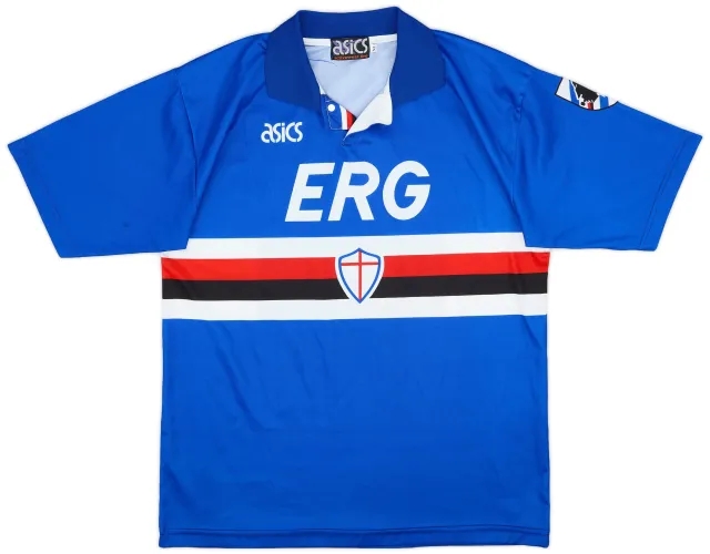 Asics 1992-94 Sampdoria Home Shirt - 9/10 - (XL)