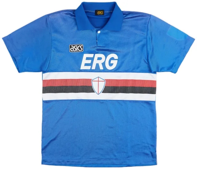 Asics 1992-94 Sampdoria Home Shirt - 5/10 - (M)