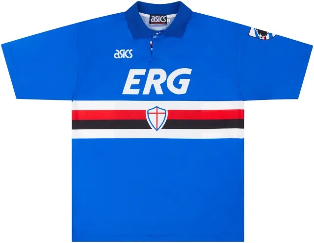 Asics 1992-94 Sampdoria Home Shirt - 8/10 - (XL)