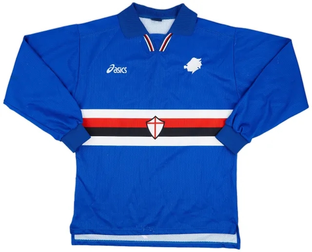 Asics 1996-97 Sampdoria Home L/S Shirt - 6/10 - (L)