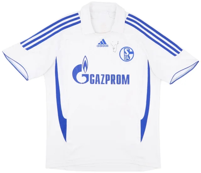 adidas 2007-08 Schalke Signed Away Shirt - 6/10 - (M)