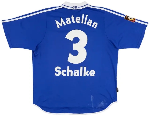 adidas 2001-02 Schalke Match Issue Home Shirt Matellan #3