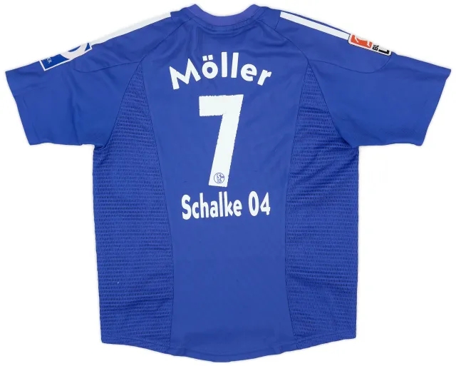 adidas 2002-04 Schalke Home Shirt Moller #7 - 6/10 - (XL.Boys)