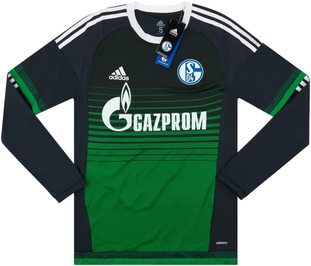 adidas 2015-17 Schalke Player Issue Third L/S Shirt (S/M)
