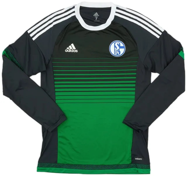 adidas 2015-17 Schalke Player Issue Third L/S Shirt - 9/10 - (M/L)
