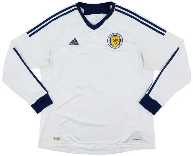 adidas 2012-14 Scotland Away L/S Shirt - 7/10 - (XL)