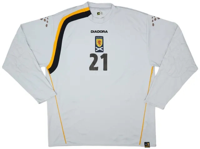 Diadora 2006-07 Scotland GK Shirt #21 - 8/10 - (XXL)
