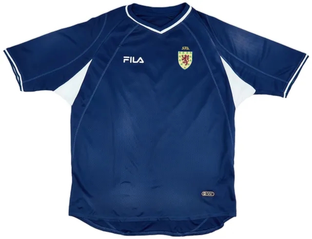 Fila 2000-02 Scotland Home Shirt - 4/10 - (XL)