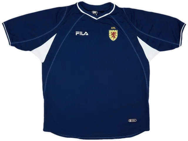 Fila 2000-02 Scotland Home Shirt - 9/10 - (XL)