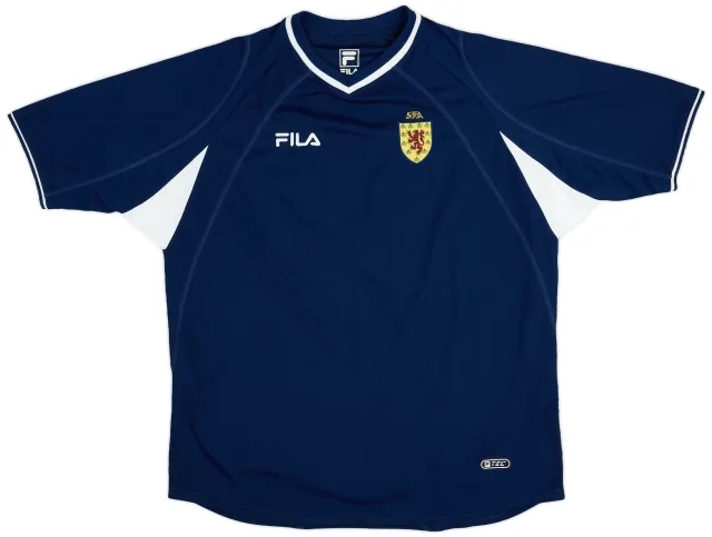 Fila 2000-02 Scotland Home Shirt - 9/10 - (XL)