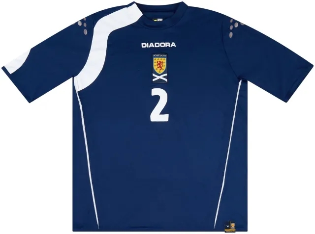 Umbro 2005-06 Scotland Match Issue Signed Home Shirt #2