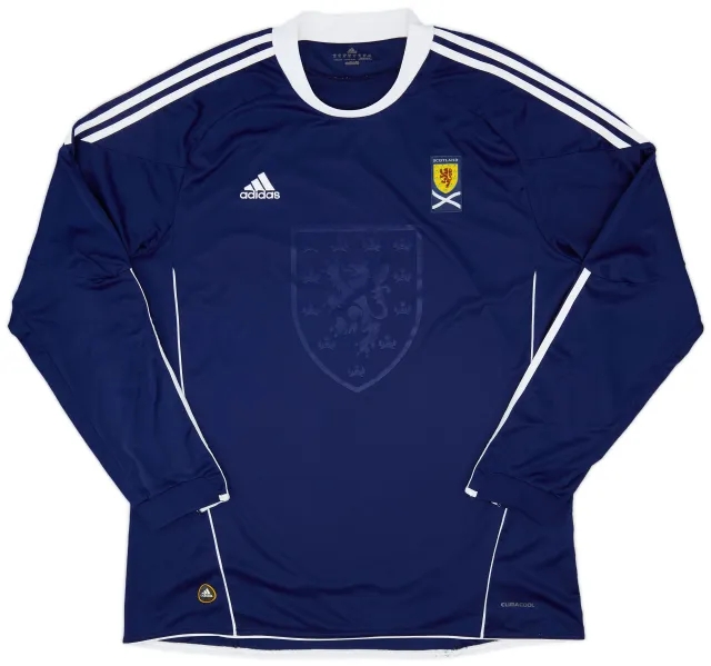 adidas 2010-11 Scotland Home L/S Shirt - 8/10 - (XXL)