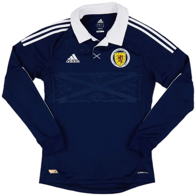 adidas 2011-13 Scotland Home L/S Shirt - 6/10 - (S)