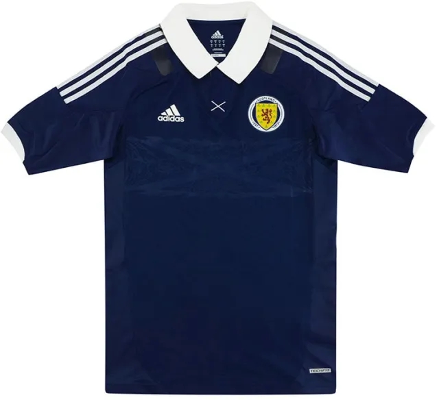adidas 2011-13 Scotland Techfit Player Issue Home Shirt - 6/10 - (S)