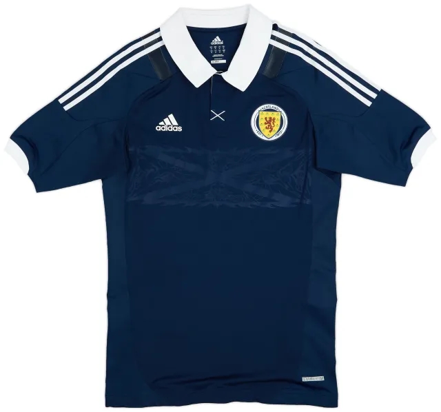 adidas 2011-13 Scotland Player Issue Techfit Home Shirt - 6/10 - (XL)