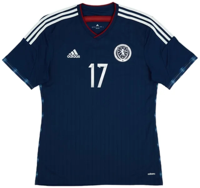 adidas 2014-15 Scotland Home Shirt #17 - 9/10 - (M)