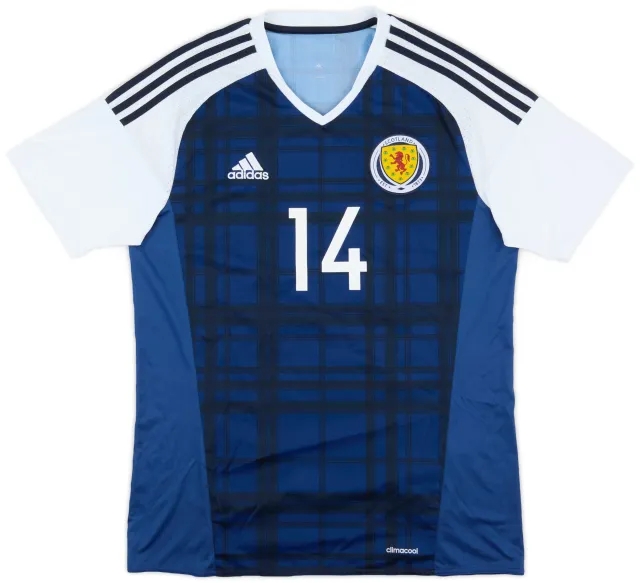 adidas 2015-17 Scotland Home Shirt #14 - 7/10 - (M)
