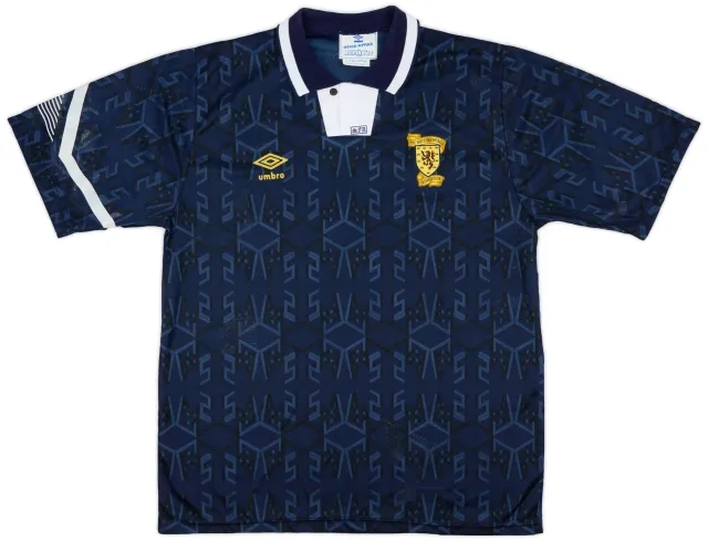 Umbro 1991-94 Scotland Home Shirt - 7/10 - (L)