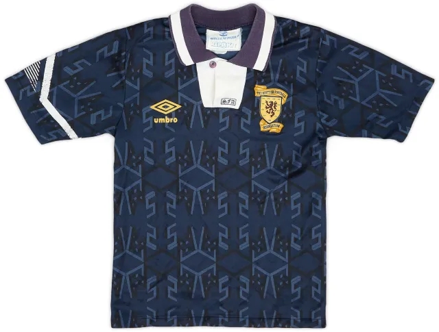 Umbro 1991-94 Scotland Home Shirt - 7/10 - (XS.Boys)