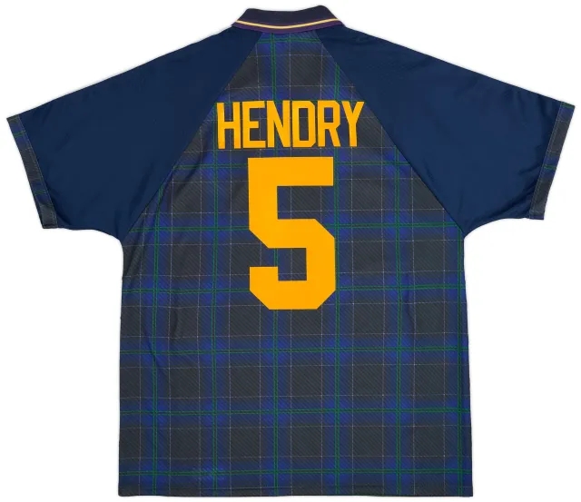 Umbro 1994-96 Scotland Home Shirt Hendry #5 - 9/10 - (XL)