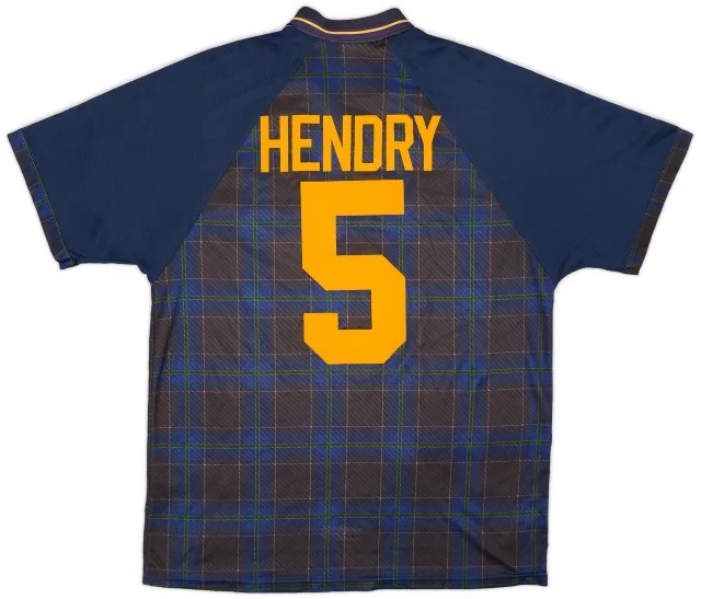 Umbro 1994-96 Scotland Home Shirt Hendry #5 - 8/10 - (XL)