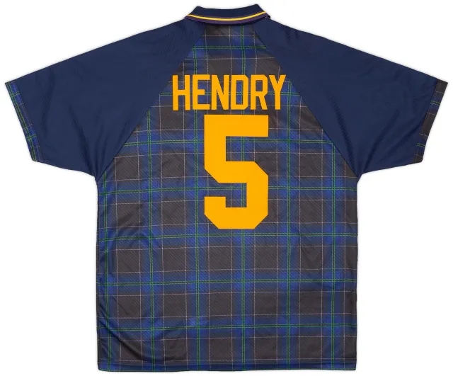 Umbro 1994-96 Scotland Home Shirt Hendry #5 - 9/10 - (XL)