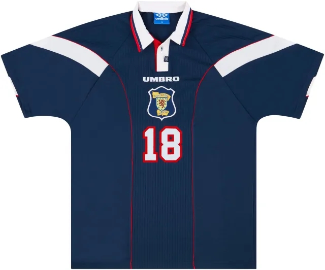 Umbro 1996-98 Scotland Match Issue Home Shirt #18