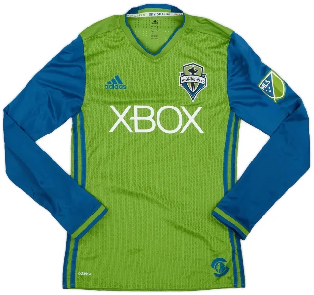 adidas 2016-17 Seattle Sounders Player Issue Home L/S Shirt - 8/10 - (S)