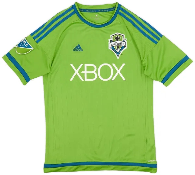adidas 2015 Seattle Sounders Home Shirt - 7/10 - (XL.Boys)