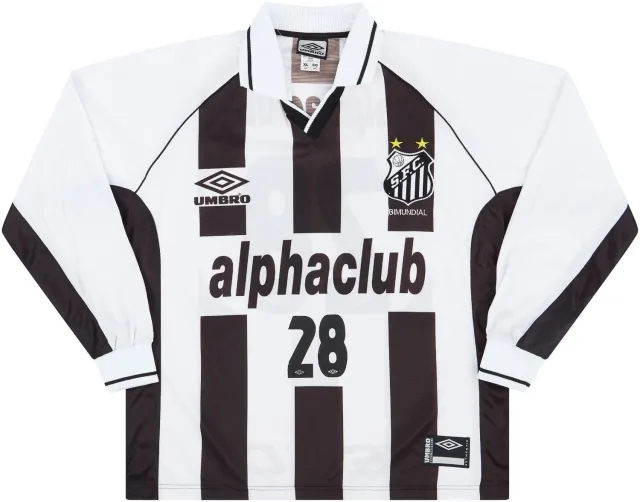 Umbro 2000 Santos Match Issue Away L/S Shirt #28