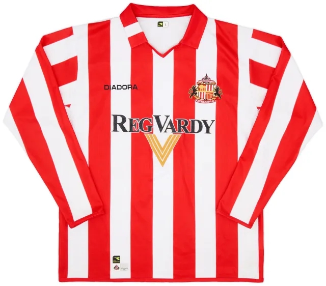 Diadora 2004-05 Sunderland Home L/S Shirt - 5/10 - (L)