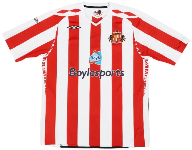 Umbro 2007-08 Sunderland Home Shirt - 7/10 - (XL)