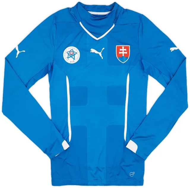 Puma 2014-16 Slovakia Authentic (ACTV Fit) Away L/S Shirt - 9/10 - (L)