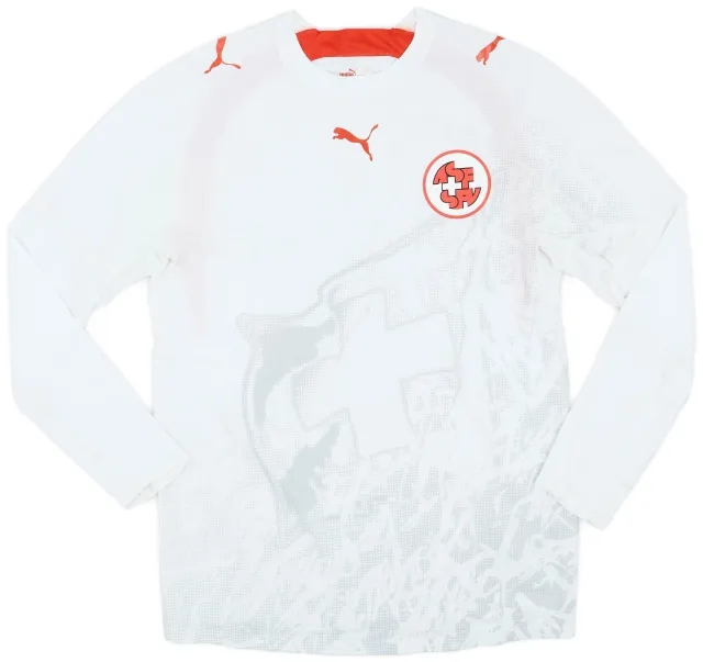 Puma 2006-08 Switzerland Player Issue Away L/S Shirt - 9/10 - (L)