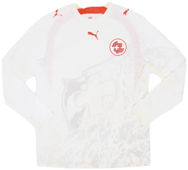 Puma 2006-08 Switzerland Player Issue Away L/S Shirt - 8/10 - (XL)