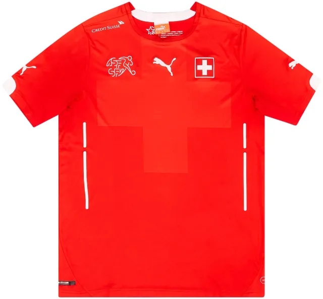 Puma 2014-15 Switzerland Player Issue Home Shirt (PRO Fit) - 9/10 - (XL.Boys)