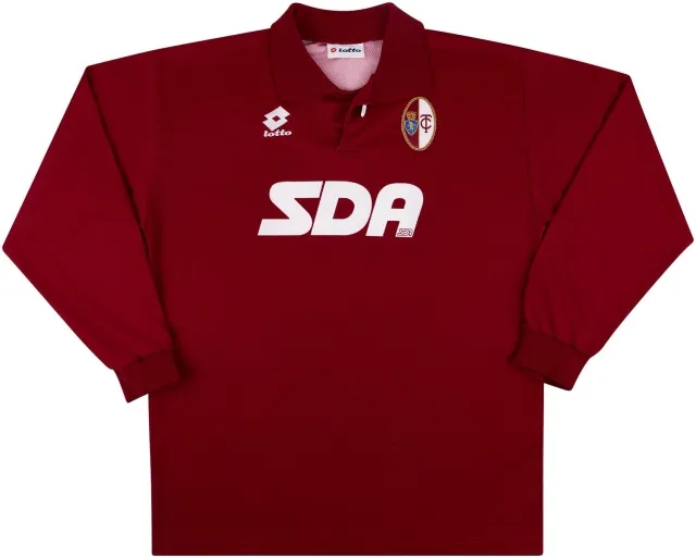 Lotto 1995-96 Torino Match Issue Home L/S Shirt #18
