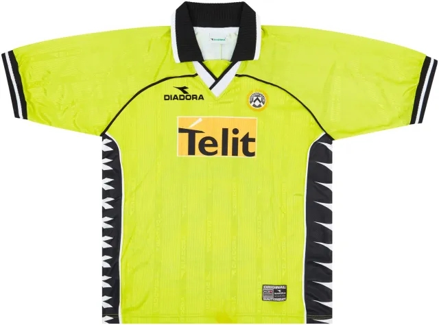 Diadora 1999-00 Udinese Match Issue Away Shirt Giannichedda #16