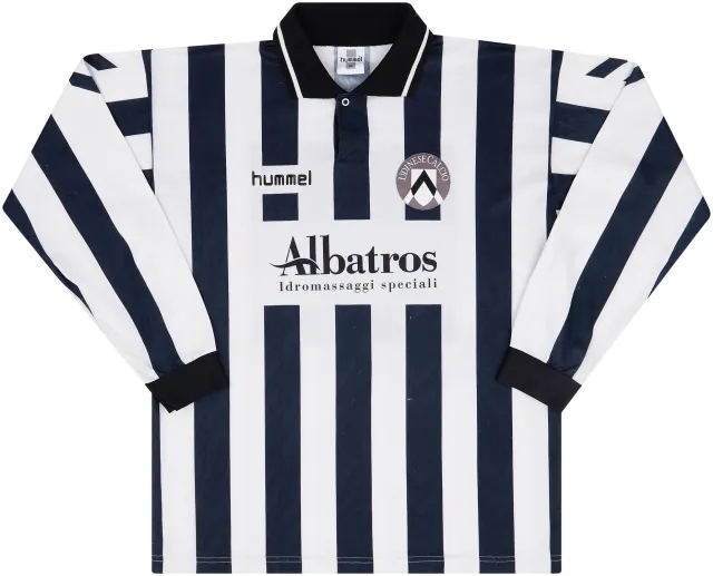 Hummel 1994-95 Udinese Home L/S Shirt - 7/10 - (XL)