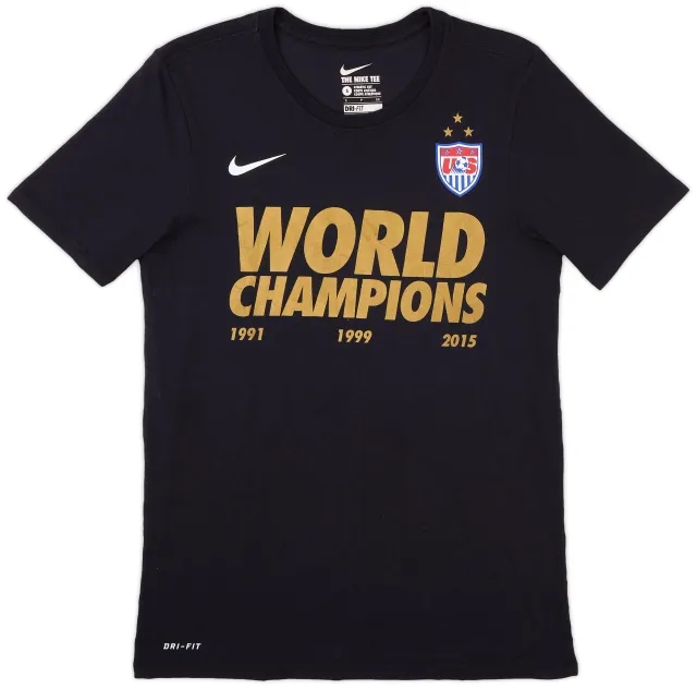 Nike 2015-16 USA Women's 'World Champions' Graphic Tee - 9/10 - (S)