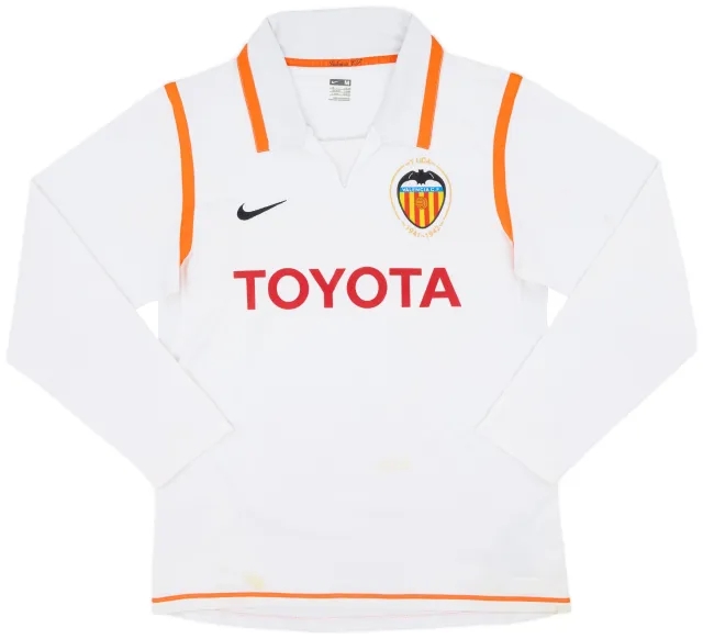 Nike 2007-08 Valencia Home L/S Shirt - 5/10 - (M)