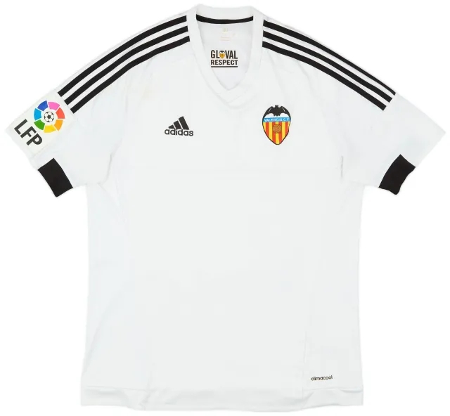 adidas 2015-16 Valencia Home Shirt - 8/10 - (M)